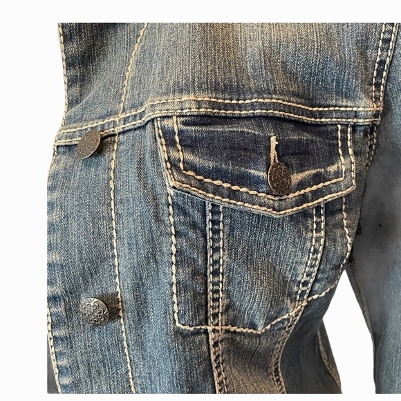 Roadrunner Ladies Medium/Dark Wash Denim Jacket - Picture 2 of 10